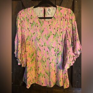 Ivy Jane Pink and Green Cactus Blouse